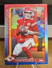 PATRICK MAHOMES II 2025 TOPPS CHROME RED WHITE & BLUE REFRACTOR SP MVP #148