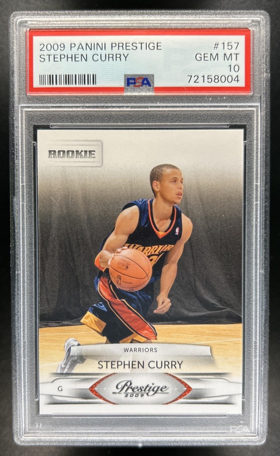 2009-10 Panini Prestige Stephen Curry Rookie RC #157 Warriors PSA 10 GEM MINT
