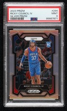 2023-24 Panini Prizm Silver Prizm Ricky Council IV #294 PSA 9 MINT 18fx
