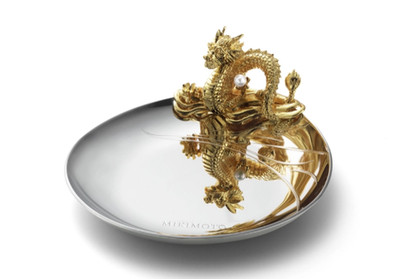 MIKIMOTO Luxury Gift Collection Ginza DRAGON Tray Akoya pearls NEW  JAPAN gold