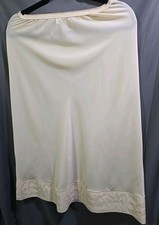 Lady Lynne Half Slip Slippery Smooth Vintage Waist 26"-32" Length 34" Ivory