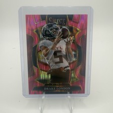 2025 Panini Select- Drake London #47 Pink Shock Prizm Atlanta Falcons