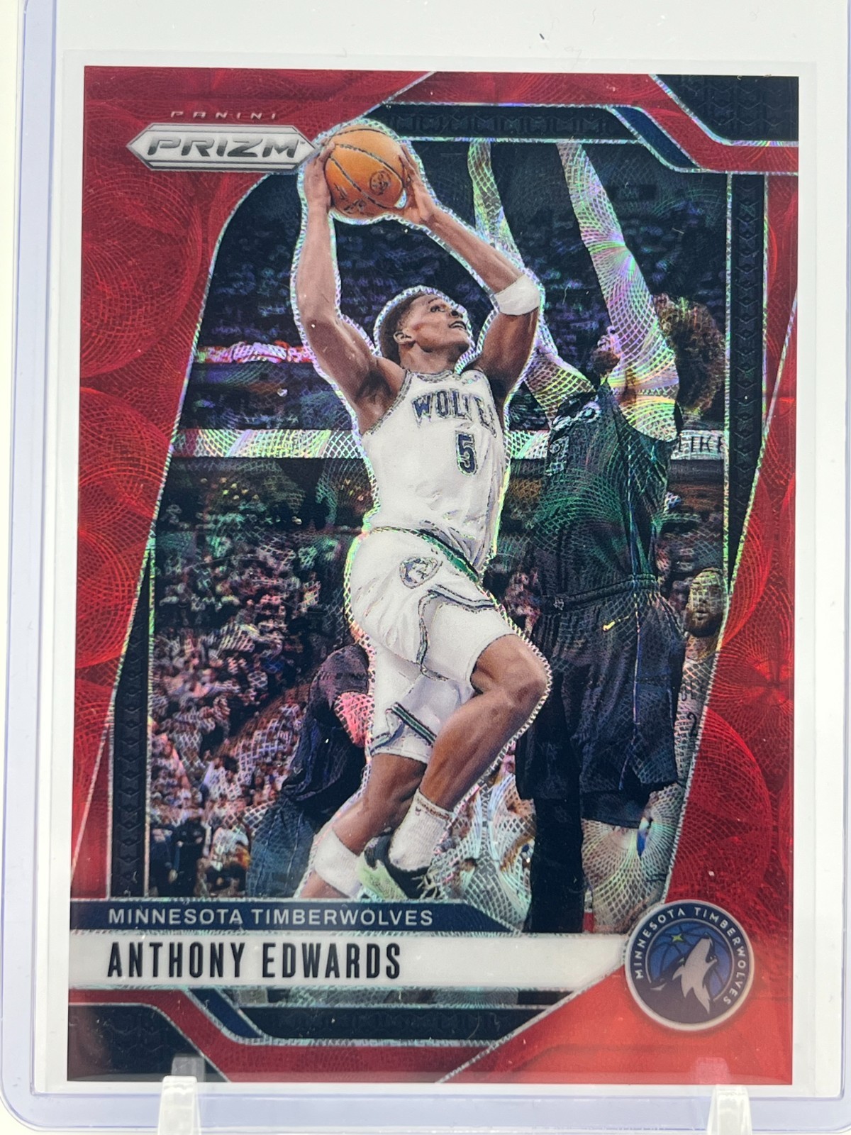 Anthony Edwards 2024 Panini Prizm #100 Choice Red /88