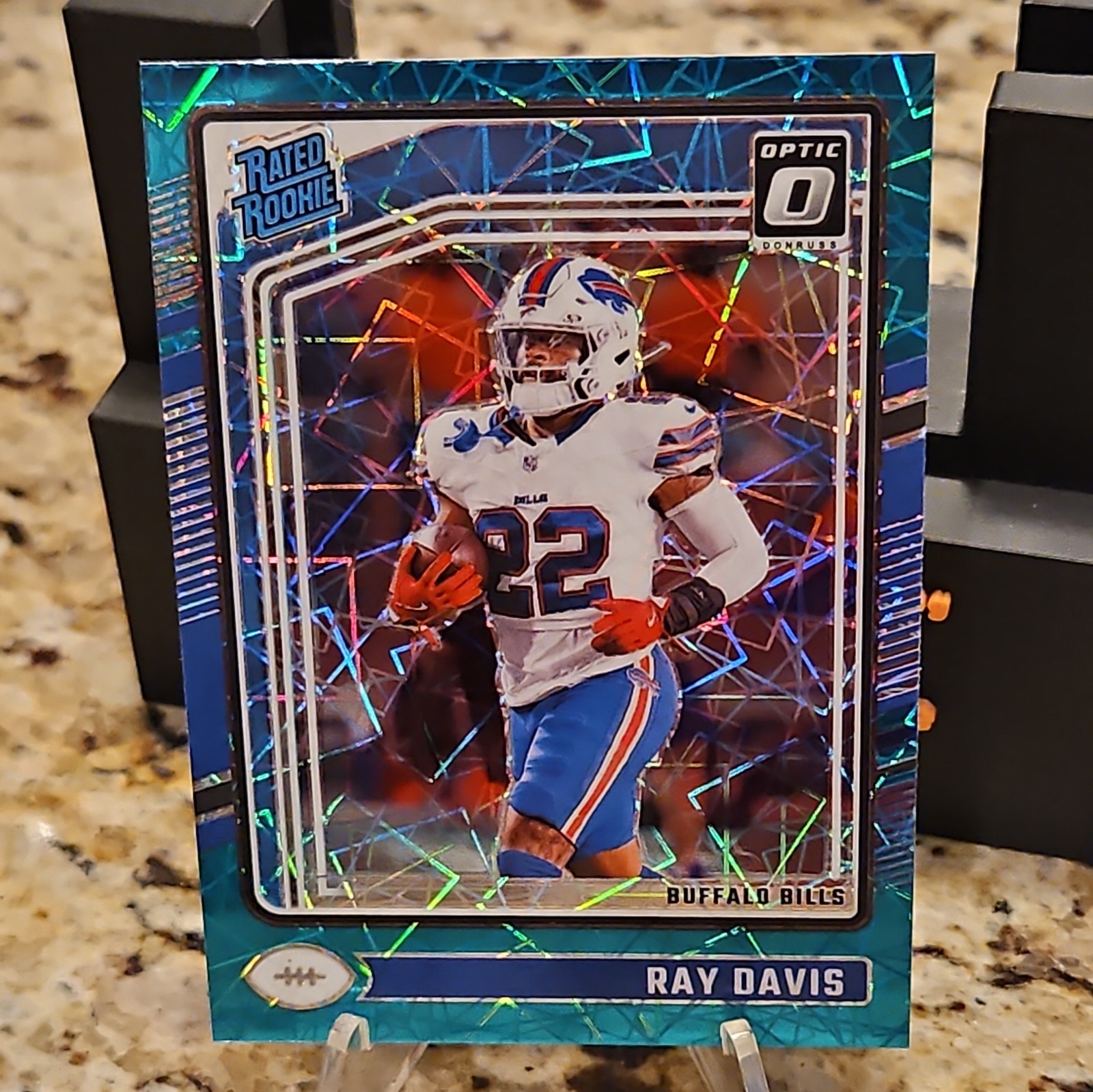 2024 Panini Donruss Optic Rated Teal Velocity Prizm Ray Davis #283 Rookie RC