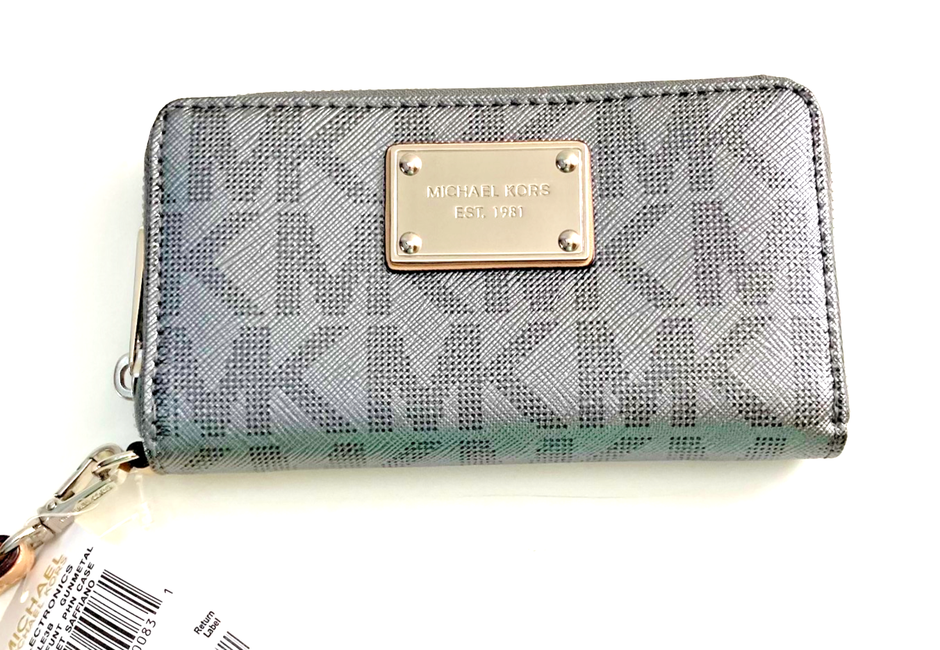 Michael Kors Metallic  Zip Around Organizer Wallet New with Tags NICE!!