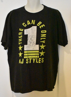 WWE  Phenomenal AJ Styles There Can Be Only 1 Mens 2XL T-Shirt TNA ROH NJPW 