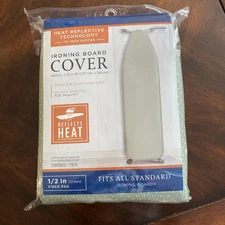 Heat Reflective Technology Scorch Resistant Ironing Board Cover 54" x 15" green