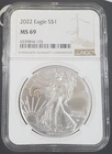 2022 US Silver Eagle - 1 oz .999 Fine Silver - NGC MS69 -193