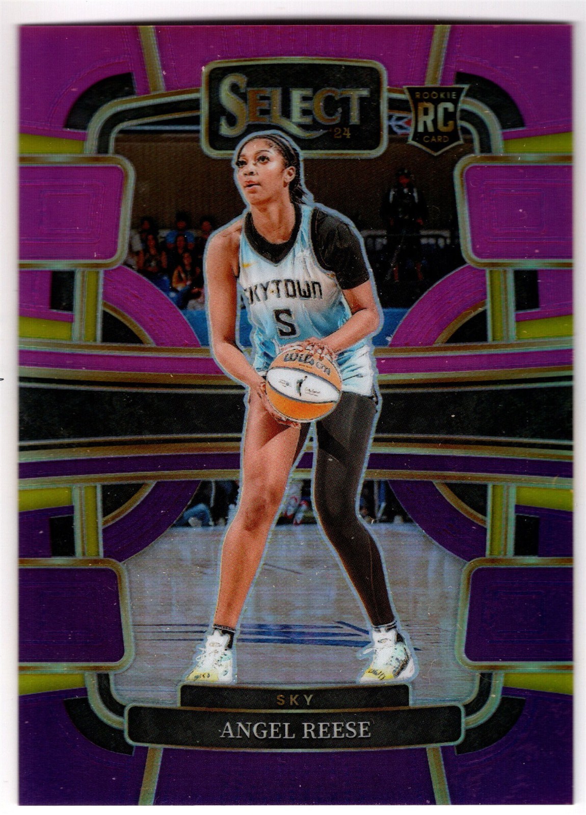 2024 Panini WNBA Select Concourse Pink Purple Prizm ANGEL REESE #5 #57/99 Sky RC