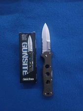 Cold Steel Gunsite Counter Point  4" AUS10A Combo Edge Partially Serrated