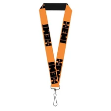 Buckle Down Lanyard-1.0"-Hemi 426 Logo Repeat Orange/Black One Size Multicolor