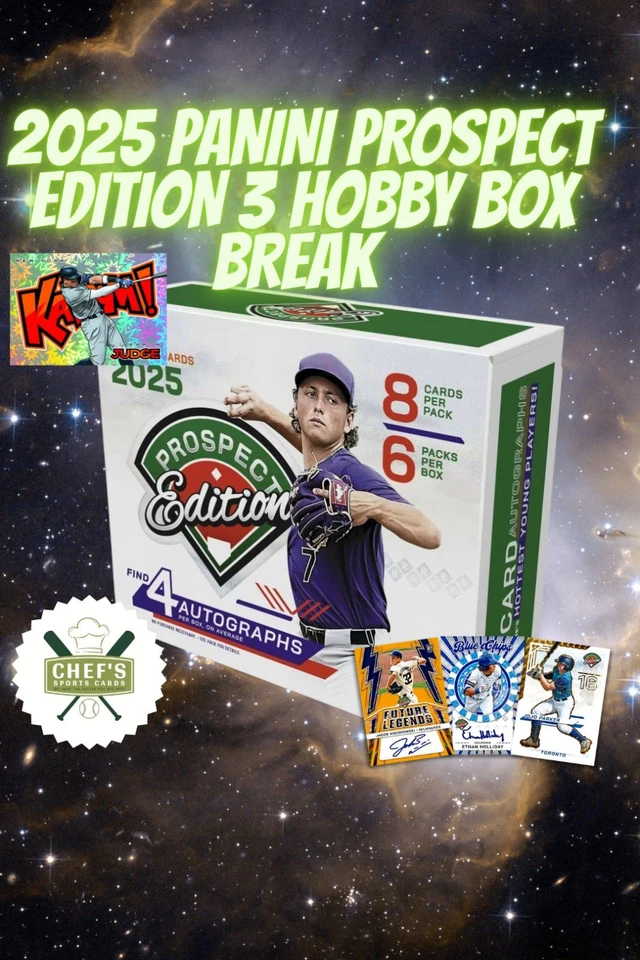 2025 PANINI PROSPECT EDITION BASEBALL 3 HOBBY BOX BREAK #4