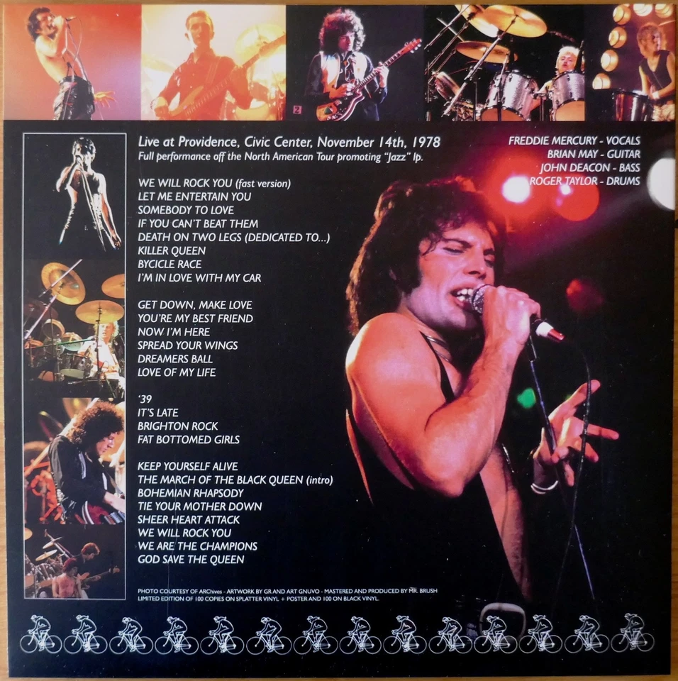 QUEEN - VIETNAM... LIVE Providence 78 RARE 2 LP SPLATTER VINYL 100 MADE + prints - Image 4 of 4