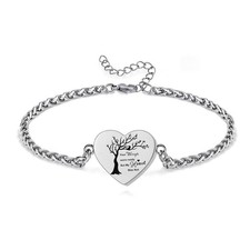 Cremation Jewelry for Ashes Tree of Life Heart Urn Bracelet for Human Ashes for