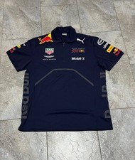 Puma Aston Martin Red Bull Racing Formula 1 Team 2018 Polo Shirt Mens Size Large