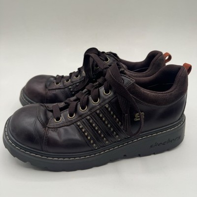 Skechers Jammers Vintage Y2K Oxford shoes Women’s Size 8 Vtg Skechers Shoes Women 6 46406 Leather Y2K Jammers Chunky  main image 2