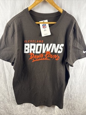 The Nike Tee NFL Cleveland Browns Men's Medium DRI-FIT Dawg Pound Football Logo