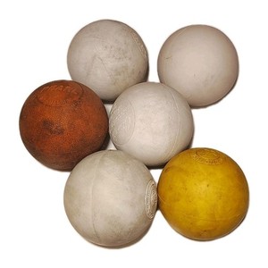 6 Vintage Used Lacrosse Balls Pearl Warrior Velocity Signature Champion Read