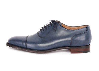 JOSEPH CHEANEY DERBY SHOES Barckley blue handmade England 7.5 F