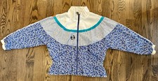 IXSPA Jamie Sadock VTG 80s 90s Blue Green Abstract Windbreaker Full Zip Jacket L