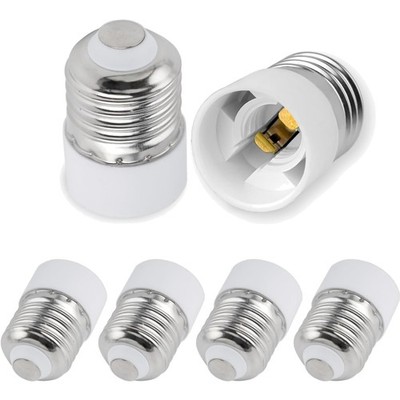 E27 zu E14 Lampenfassung Konverter - 6er Pack, Weiß, für LED & Energiesparlampen
