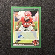 2024 Score AMARIUS MIMS #329 Rookie AUTO - NFL CINCINNATI BENGALS