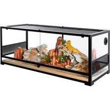 Large Reptile Tempered Glass Terrarium Habitats 48" x 18" x18" Reptile Enclosure