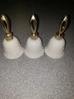 AVON Milk Glass Hobnail Bell Perfume Bottle Here's My Heart Vintage EMPTY Lot 3