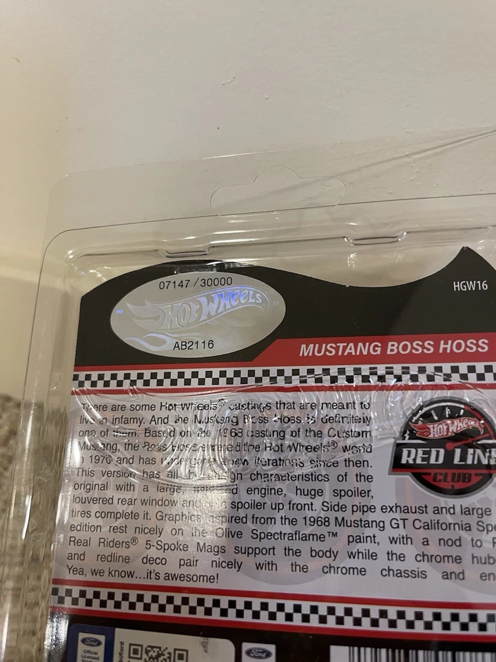 2021 风火轮 RLC Mustang Boss Hoss 橄榄绿 7147/30000 + 保护 — 第 3/3 张图片