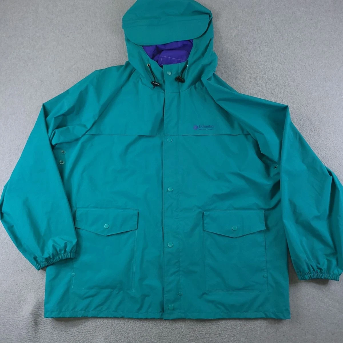 Vinatge Columbia Rain Jacket Mens XXL Green Hooded Waterproof Fishing PVC Shell
Opens in a new windo