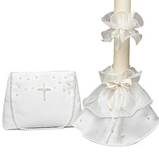 Kerzentuch Kommuniontasche  Kerzenrock IVORY creme beige zum Kommunionkleid *7