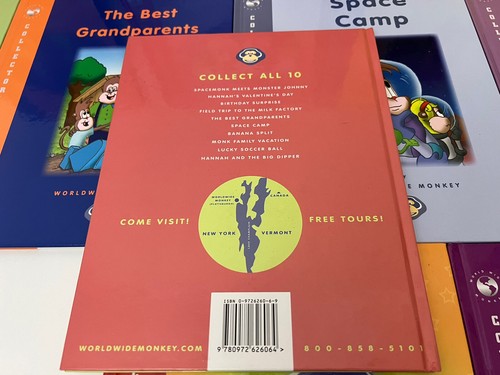 Worldwide Monkey Lot of 10 Hardcover Books Complete Series Set Spacemonk Family - Bild 7 von 12