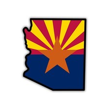 Arizona State Shaped Flag Sticker Decal Vinyl Az Car Truck Usa Us