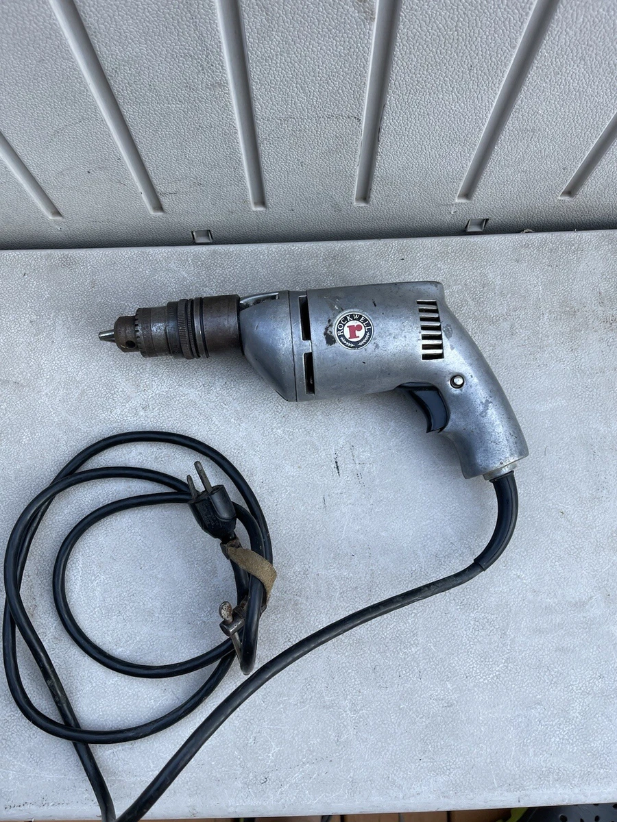 VINTAGE ROCKWELL Model 611 ELECTRIC Heavy Duty HAMMER DRILL WITH