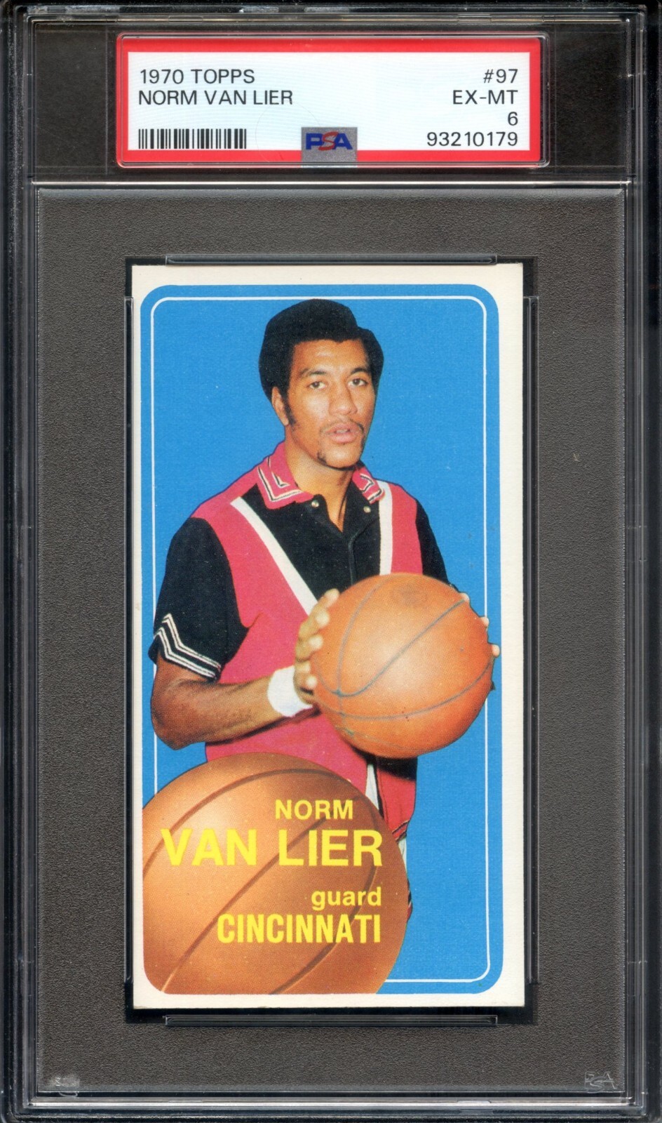 1970 Topps #97 Norm Van Lier RC PSA 6 Chicago Bulls 0179