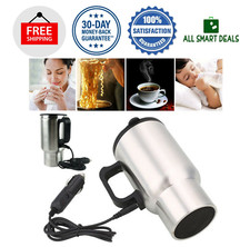 Termo Calentador De Cafe Bebidas Portatil Conexion 12V Cigarrera Carro Camion