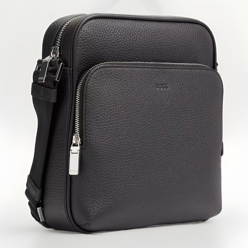 HUGO BOSS LEATHER New Crosstown_NS Zip 50529288 Black - Picture 3 of 8
