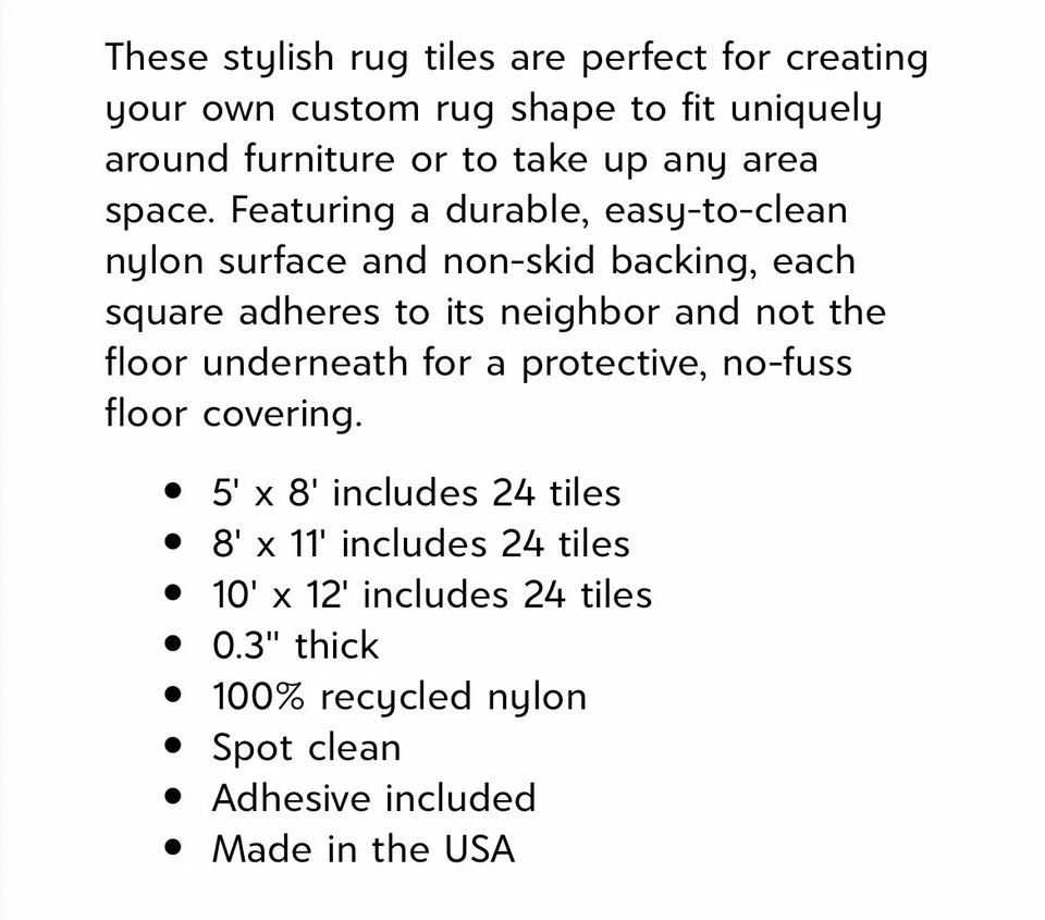 NEW! FLOR Stained Glass Five-Cut Design Rug Square Set, 5x8, (24) Carpet Tiles - Image 3 of 3