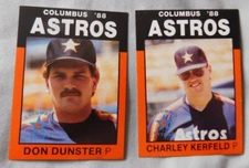 1988 Best Columbus Astros Baseball Card Pick one