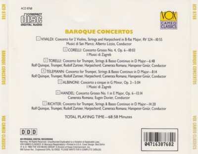 Baroque Concertos - various (CD) | eBay 