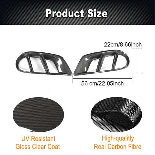 2xCarbon Lufteinlass Entlüftung Air Vent für Merceben Benz W205 C-Klasse C43 AMG - Bild 8 von 13