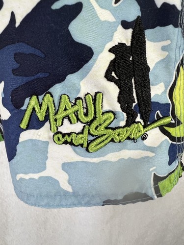 Maui and Sons Boys XL Swim Trunks Bathing Suit Hawaiian 11” Board Shorts 18/20 - Picture 2 of 3