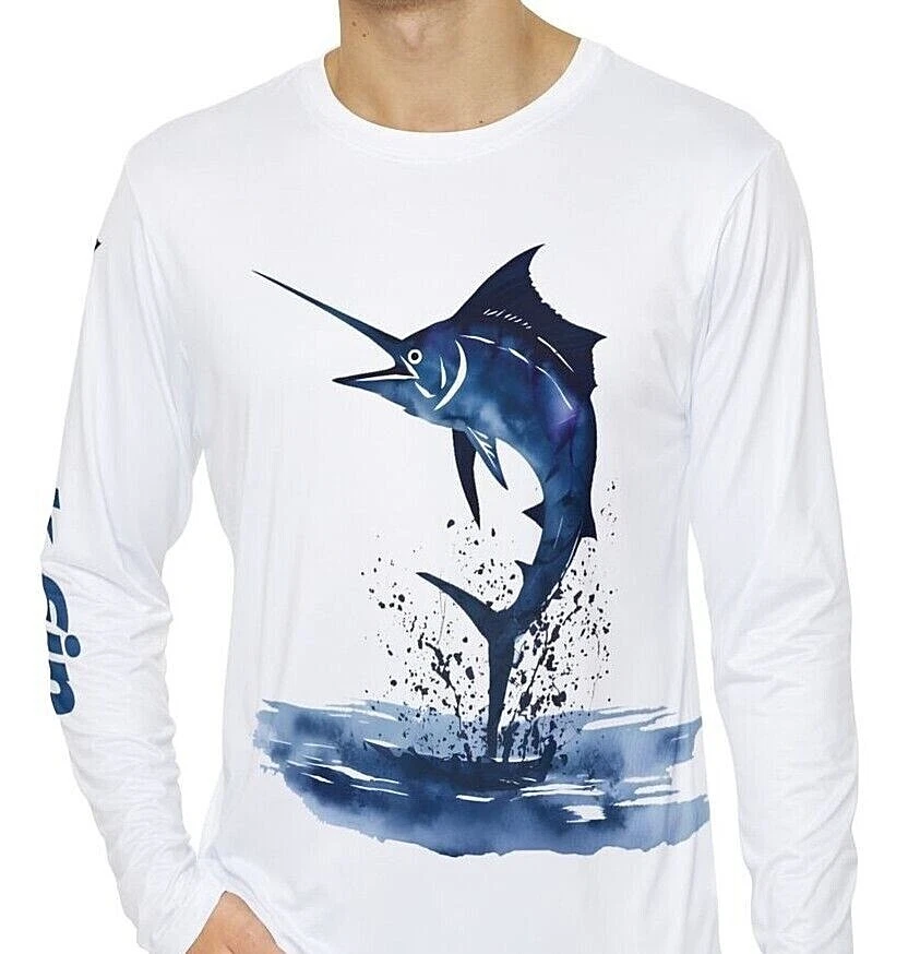 Kick Fin Sportswear Lightweight Moisture Wicking Long Sleeve Fishing T-Shirt