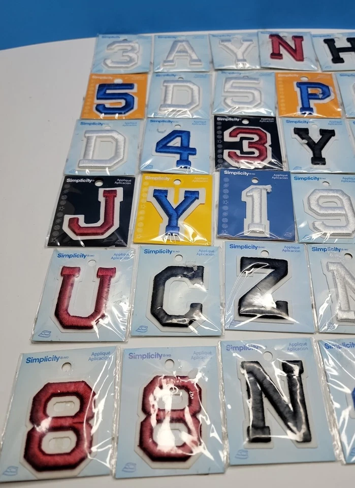 Variety Lot Of Simplicity & Wrights 2” Letters And Number Applique Patches. - Image 2 of 3