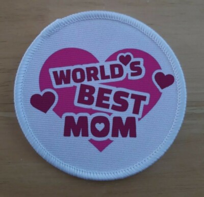 Worlds Best Mom Patch Abzeichen Aufnäher Badges