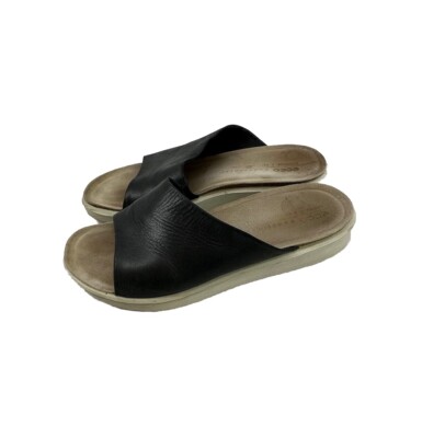 ECCO Corksphere Sandal Black Size EU 39 Beachy Vacation Cruise Slides