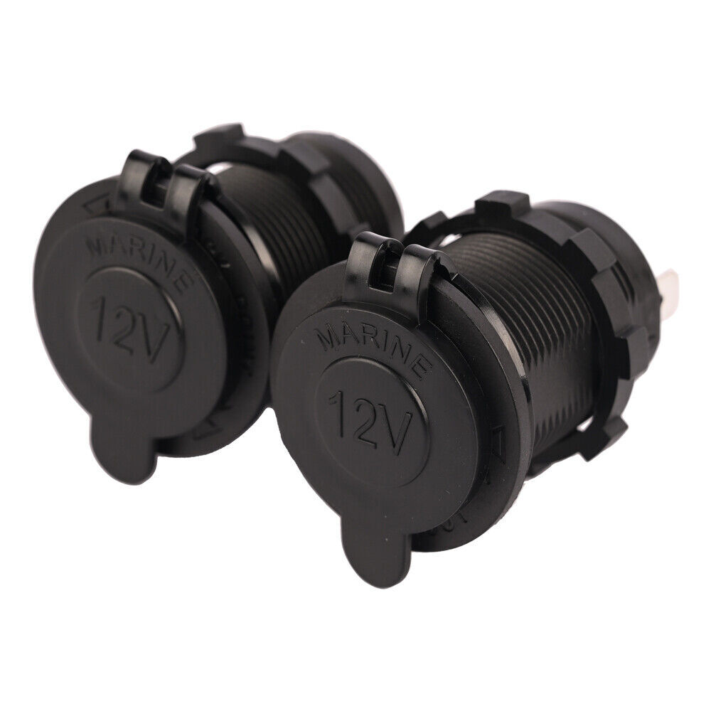 atv cigarette lighter plug 2pcs 12V Cigarette Lighter Socket Power Outlet Receptacle Plug or Car  Marine ATV