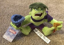 Disney Parks Marvel HULK plush with Scarf New With Tags