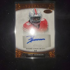 2021 Sage Aspire Autograph Trey Sermon Philadelphia Eagles mint to near mint con