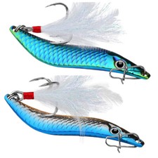 2PCS Metal Jig Fishing Lures Spoon 10g Spinner Saltwater Swimbait Hard Crankbait